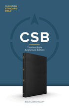 Load image into Gallery viewer, CSB Thinline Bible, Anglicised, Black LeatherTouch- Preorder
